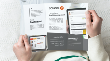 2-sided tri-fold product brochure for multi-academy trusts