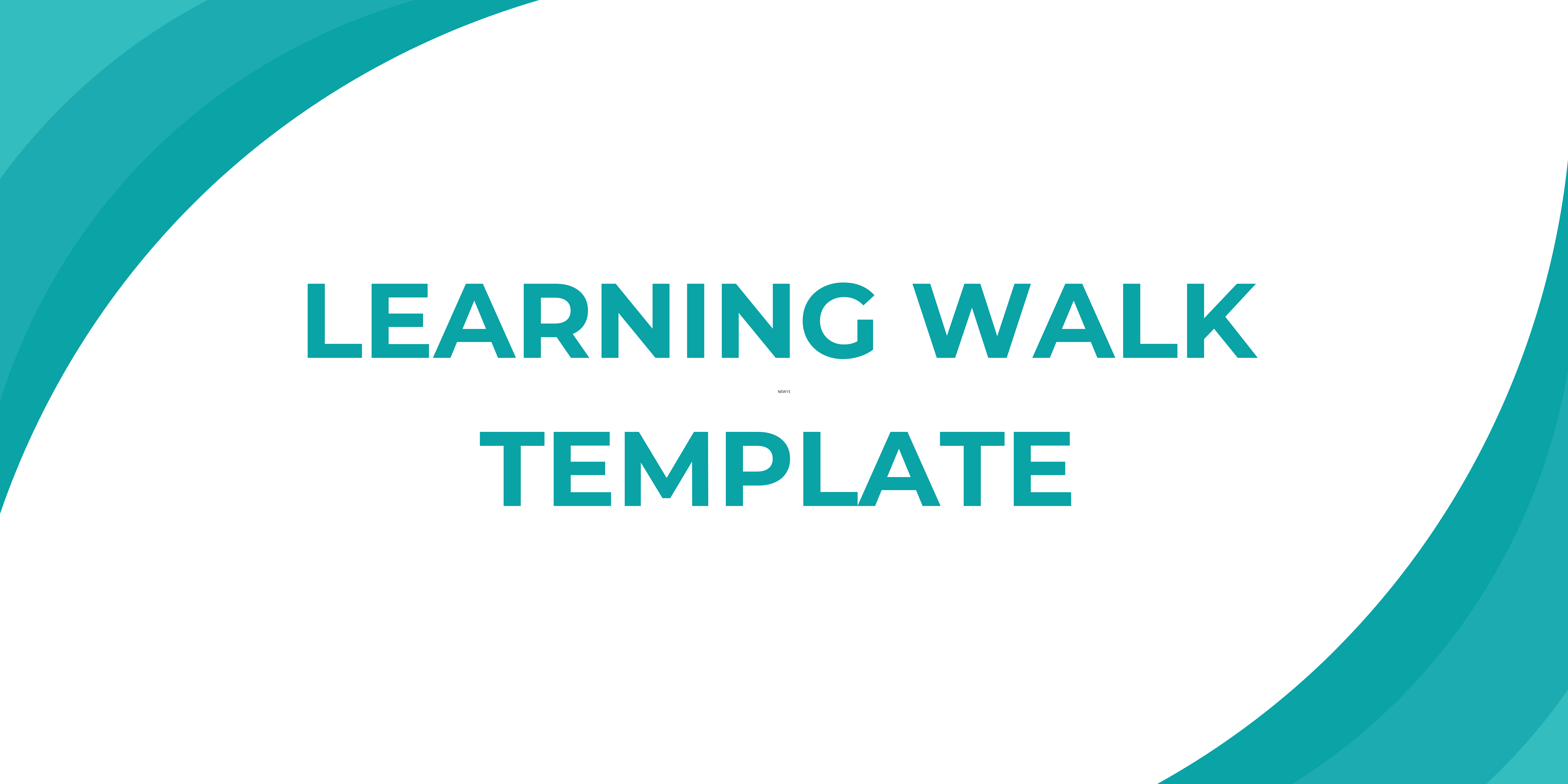 College Learning Walk Template Thumbnail
